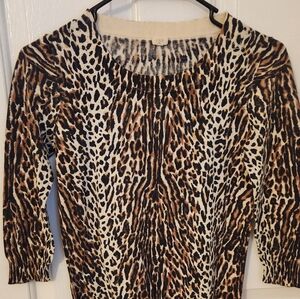 J. Crew Leopard Print Sweater